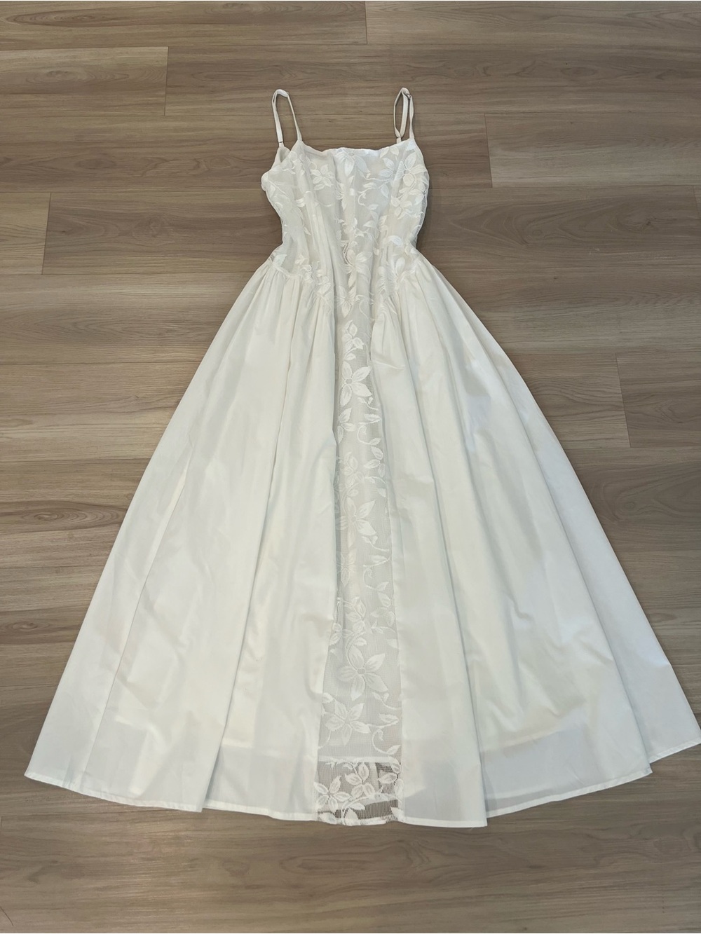 White Embroidered bridal Dress